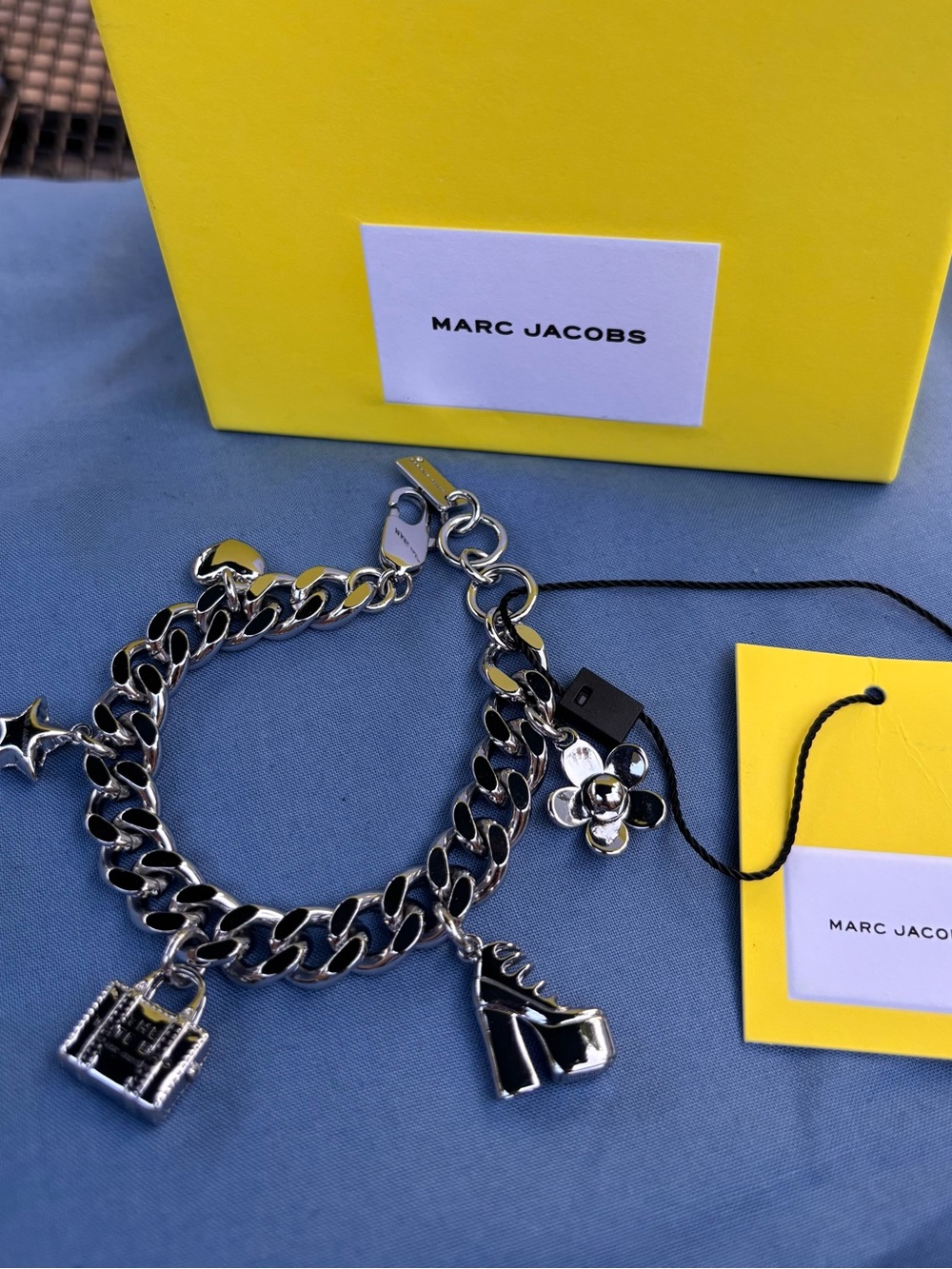 Marc Jacobs Silver-Tone Mini Icon Charm Bracelet with Signature Charms - Picture 3 of 4
